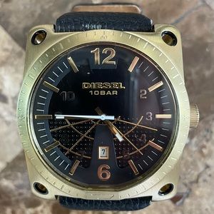 Diesel Men's Watch DZ-1214 10 Bar Gold / Black